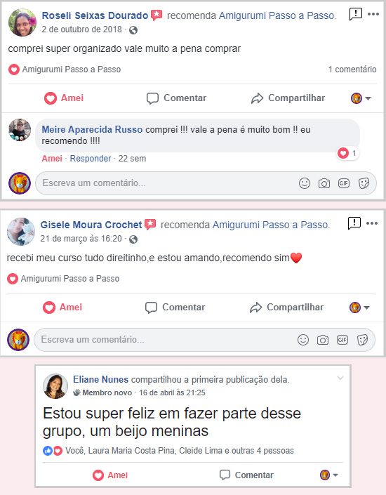 Depoimentos de compras
