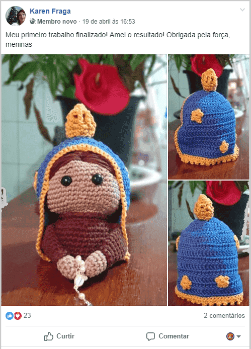 amigurumi  de nossa Senhora Apareçida